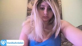 sexy blonde Vanilla Faith Ardalan plays with her pussy