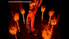 Alluring Anime Goddess Enchants with Sensual Fire Dance in Crystal Clear HD