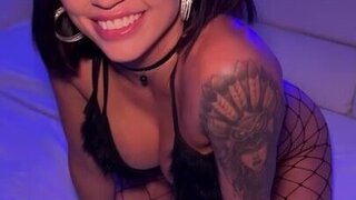 Busty bimbo with a shaved pussy banged in POV