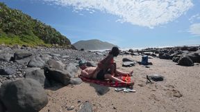 Lost Between Tides and Each Other -horny Ebony MILF Rides Her Lover