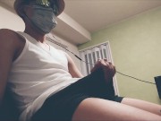 【もっこり＆手コキ】昼間からエロ動画見ながら、喘いでは扱く20代の休日の過ごし方