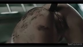 Petite hottie Dolly Dyson gets her holes tested by horny plant monster with big black tentacle cock