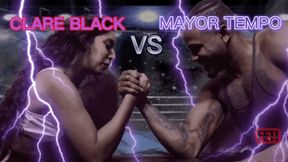 Feti Arm Wrestle -Claire Black Vs Mayor Tempo