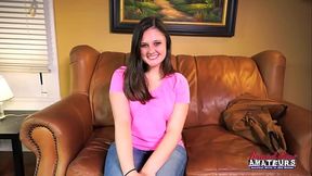 Brunette Hottie Sarah James Gives A BJ And Gets Drilled!