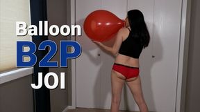 Red Balloon B2P JOI Black Croptop and Red Bikini Panties - Kylie Jacobs - MP4 4K HD