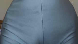 Cameltoe in my little shiny yoga pants