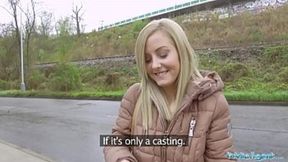 Fair-haired MILF gets caught hammering outdoors and runs from the cops