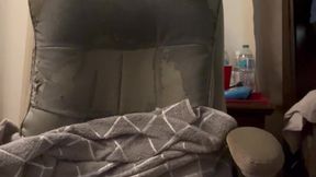 Slutty tattooed thug strokes his thick cock over the phone for a horny Latina fan