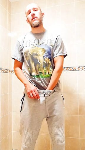 Jerking cock