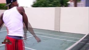 Boogie Blonde Slut DP'_d and Creampied by her BBC Trainer and his BBC Homie