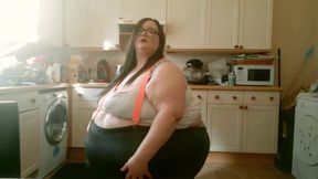 SSBBW BBW Kitchen Play in Sexy Tight Clothing Part 2