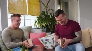 The book club leads to a casual doggy style in front of a lad