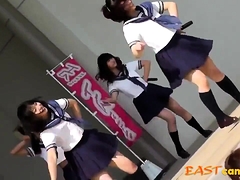 Cute Japanese Students Dance