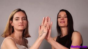 Sexy Women Hand Compare - 4K MP4