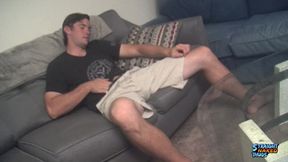 StraightNakedThugs: Hunter Drops By To Bust His Nuts In Front Of The Camera