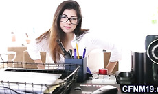 Clothed teen cum drenched