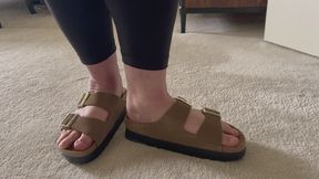 POV Bare Feet & Birkenstock Sandals. Please Slip My Sandals Off So I Can Stroke You with My Feet.