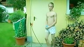 German Boy Singing In Shower