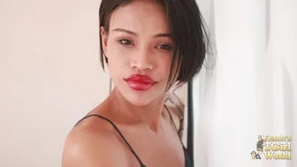 Stunning Angelic Thai Ladyboy Jerks Big Hard Cock Solo