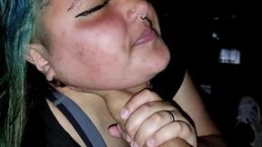 Stepsister's Deepthroat and Big Cock Surprise