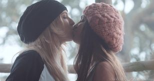 Lustful lesbies emotional porn scene