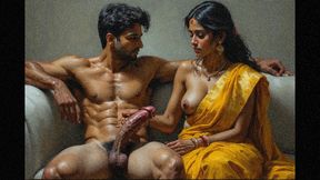 Busty milf gangbang sex with a group of big black cocks