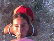 I picked up a Ukrainian beauty on the beach and quickly fucked her in the bushes