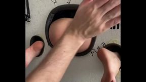 Insatiable ass in the cinema toilet