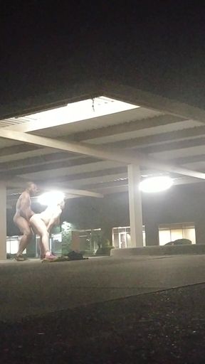 Risky sex in an empty parking lot!   Clip 1