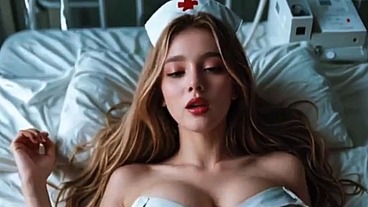 Ass and pussy penetration in hospital with a sexy nurse (AI video)