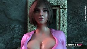 Tit-tastic chick ravaged by prehistoric beastie in sick 3D flick