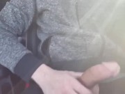 Jacking off while driving home