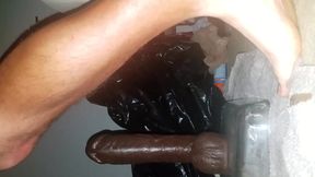 White Guy Rides BBC Dildo in Intense Gay Masturbation Session