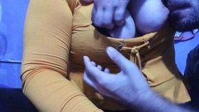 9 Minutes of Pure Pleasure: Enjoying My Big Natural Tits While Breastfeeding - hot russian milf gets orgasm from masturbating her pussy during blowjob