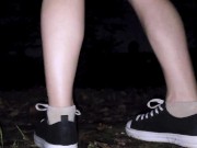 Crossdresser【女装】アナルバイブを挿入してオナニーしながらお散歩