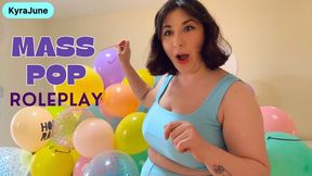Mass Pop Roleplay - Popping all of my Balloons - Looner girl