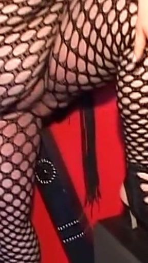 Dominant MILF Teases Her Hooded Submissive with Toys