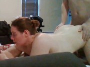 Heather Kane takes cum dump from college frat boy in under 60 seconds flat