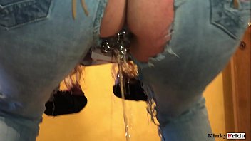 Pissing Compilation - pierced and tattooed girl - pissing pants
