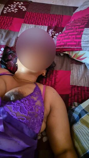 Big Juicy Tits Mallu Aunty Sreejaa in Sexy Purple Lingerie POV Pussy Fuccking