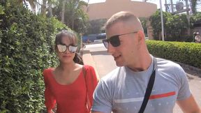 ”Huge tits Thai amateur GF lustful blowjob & wild fucking on top”