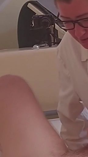 A Hot Masseuse Girl Mocks a Patient with a Small Dick