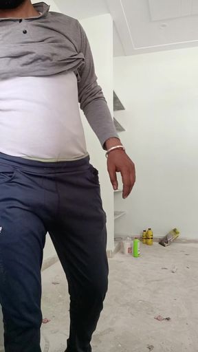 Desi indian army hairy step daddy enjoy live show with friends and Pakistani dad
