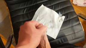 Quick Cum at Computer Chair with a Chuckle Afterwards #3