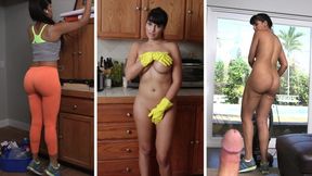 Hot - Stunning Latin Maid Cleans Out My Pipes!