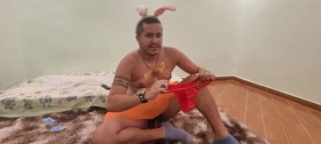 Brazilian carnival stud stuffed in panties cum explosion