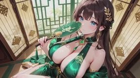 Emerald Glow! From sun-drenched balconies to starry terraces, she wears a stunning green halter gown that screams elegance and tease.