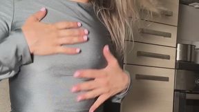 Silver & Saliva: Drip Play in My Kitchen (Black Nylons)