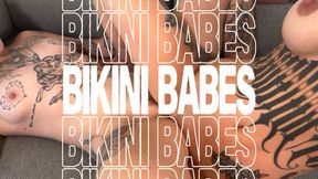 bikini babes play with toys and scissor