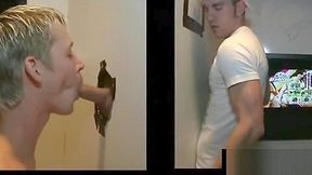 Gay sucks straight guy in gloryhole